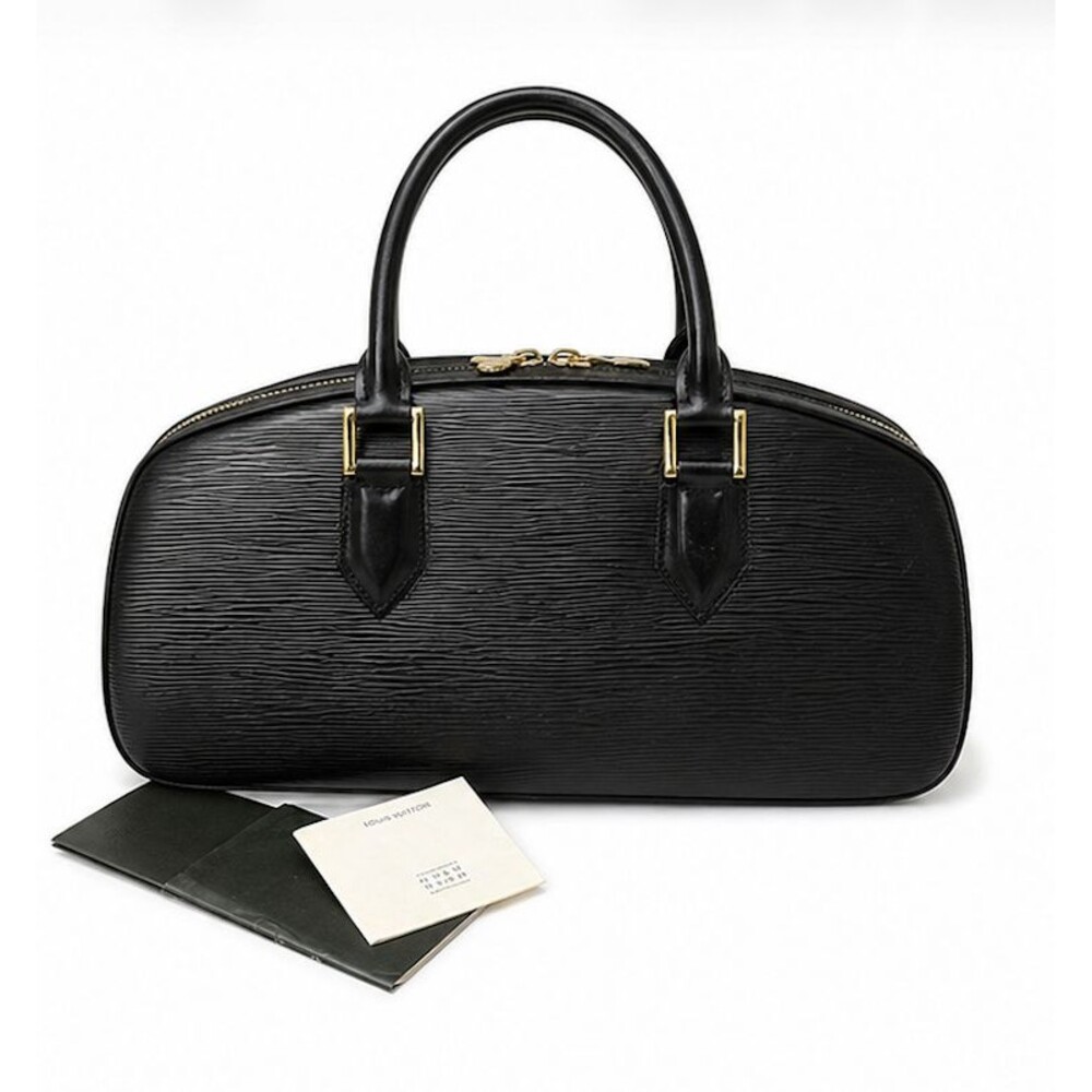 Louis Vuitton Black Epi Leather Bowling Bag with Gold Hardware
